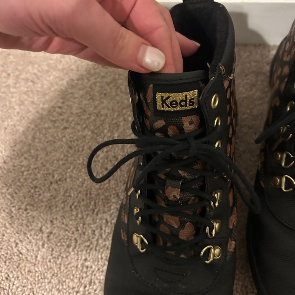 Keds Leopard Print High-Top Rain Boots Size 10 with dream foam - Picture 4 of 9